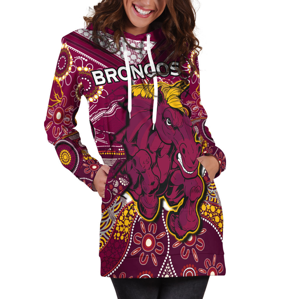 custom-personalised-broncos-rugby-hoodie-dress-indigenous-pattern-artsy-ver01