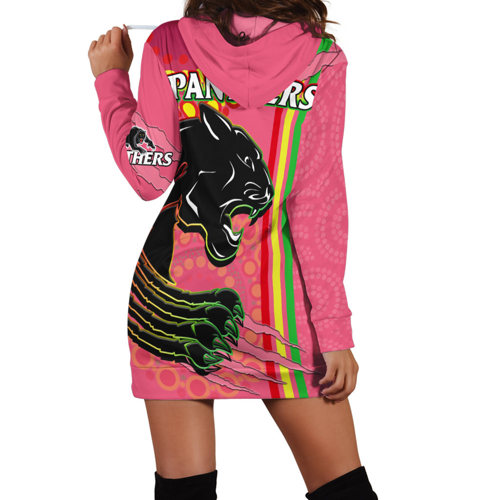 panthers-rugby-hoodie-dress-the-mountain-men-aboriginal-art-dynamic-pink-version