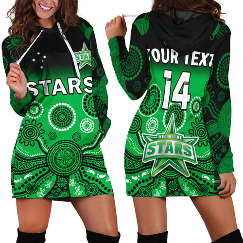 custom-text-and-number-melbourne-stars-hoodie-dress-gradient-aboriginal-dot-painting