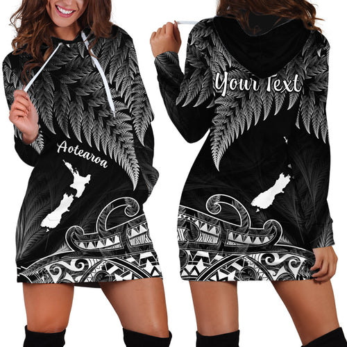 custom-personalised-new-zealand-silver-fern-hoodie-dress-aotearoa-map-maori