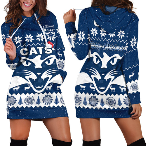 cats-football-christmas-hoodie-dress-geelong-aboriginal-painting