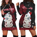 custom-personalised-new-zealand-christmas-hoodie-dress-hei-tiki-red-pohutukawa-meri-kirihimete