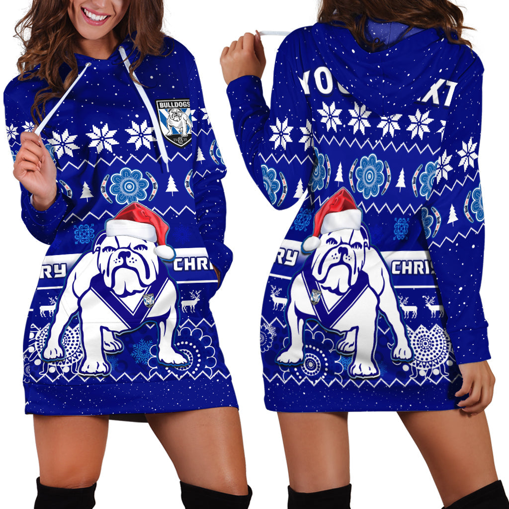 custom-personalised-bulldogs-rugby-christmas-hoodie-dress-berries-merry-xmas-aboriginal-art