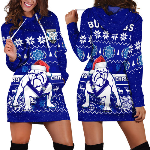 bulldogs-rugby-christmas-hoodie-dress-berries-merry-xmas-aboriginal-art