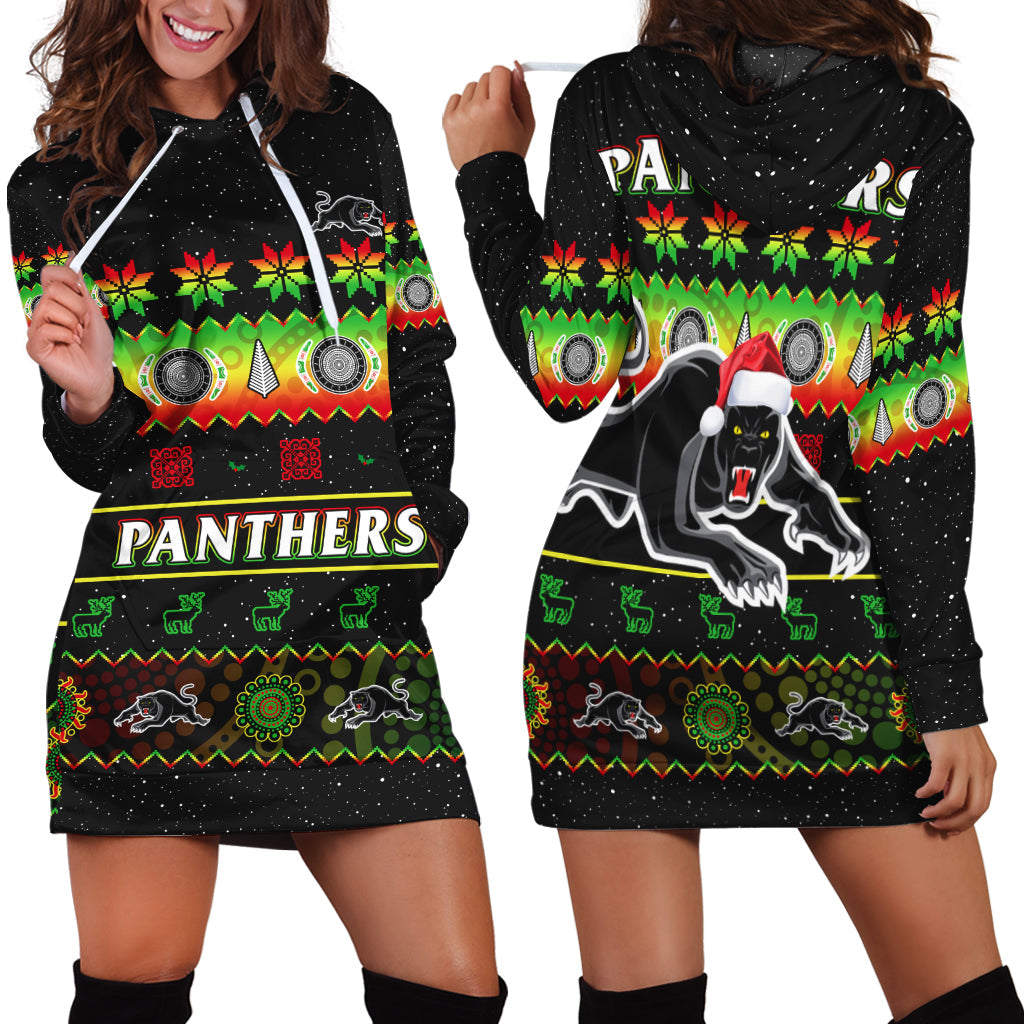 penrith-panthers-christmas-hoodie-dress-the-riff-aboriginal-art-merry-xmas