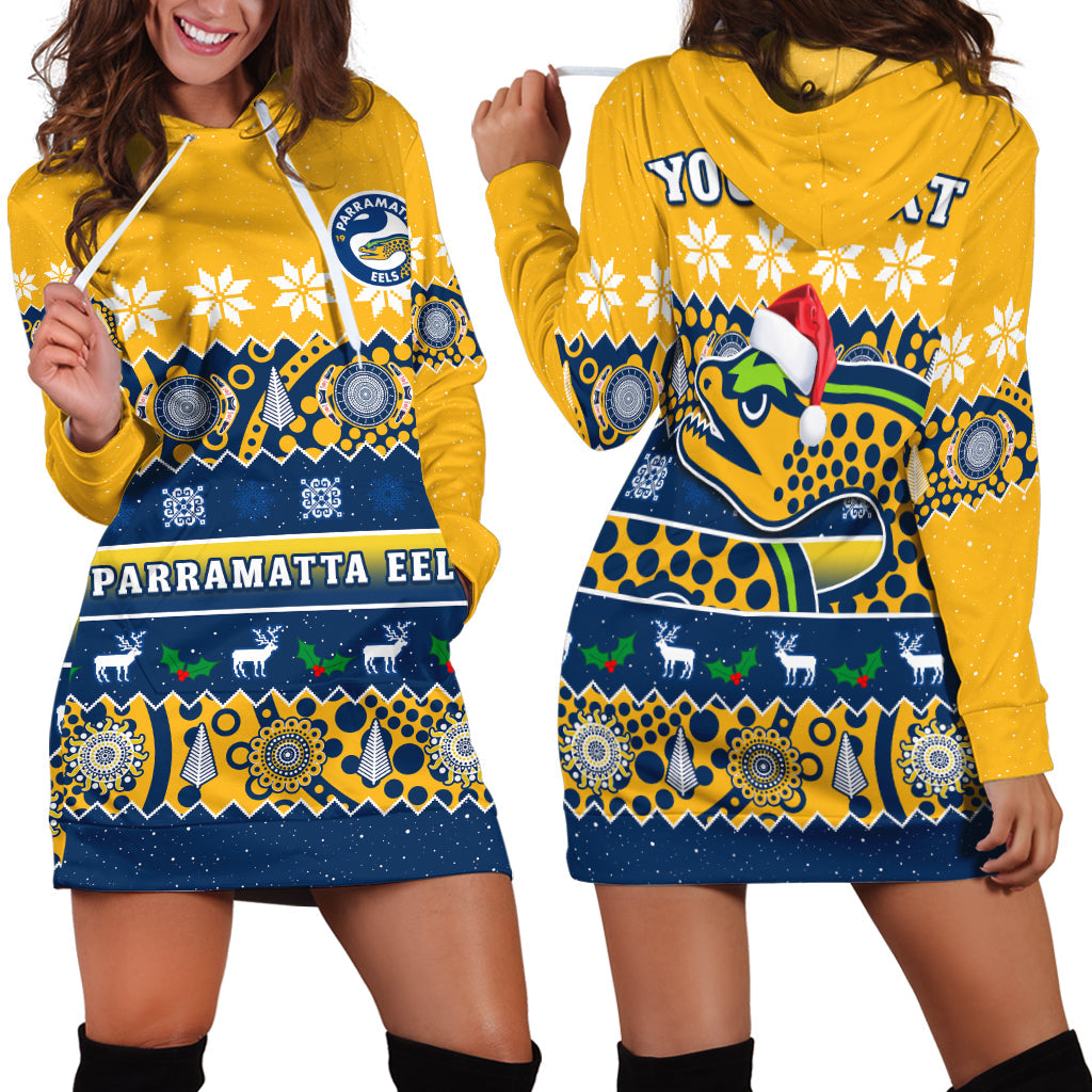 custom-personalised-parramatta-eels-christmas-hoodie-dress-parra-aboriginal-art-merry-xmas