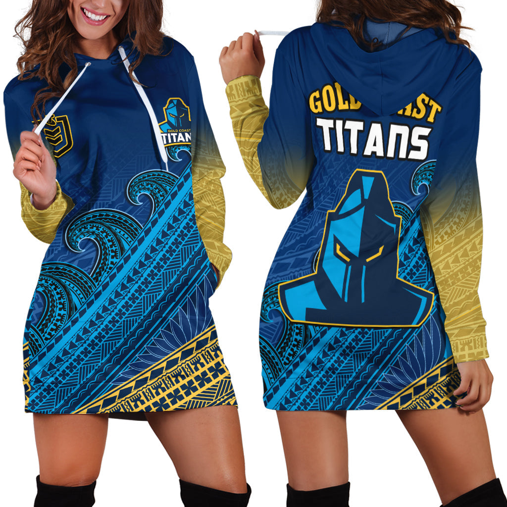 gold-coast-titans-rugby-hoodie-dress-pasifika-gradient-polynesian-pattern