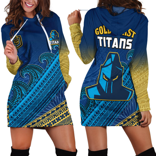 gold-coast-titans-rugby-hoodie-dress-pasifika-gradient-polynesian-pattern