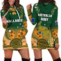 australia-rugby-hoodie-dress-wallabies-kangaroo-green-aboriginal