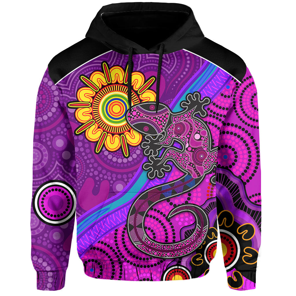 australia-lizard-and-sun-hoodie-aboriginal-art-purple