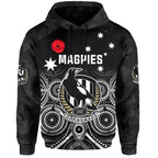 custom-text-and-number-magpies-football-anzac-day-hoodie-aboriginal-poppy-flowers
