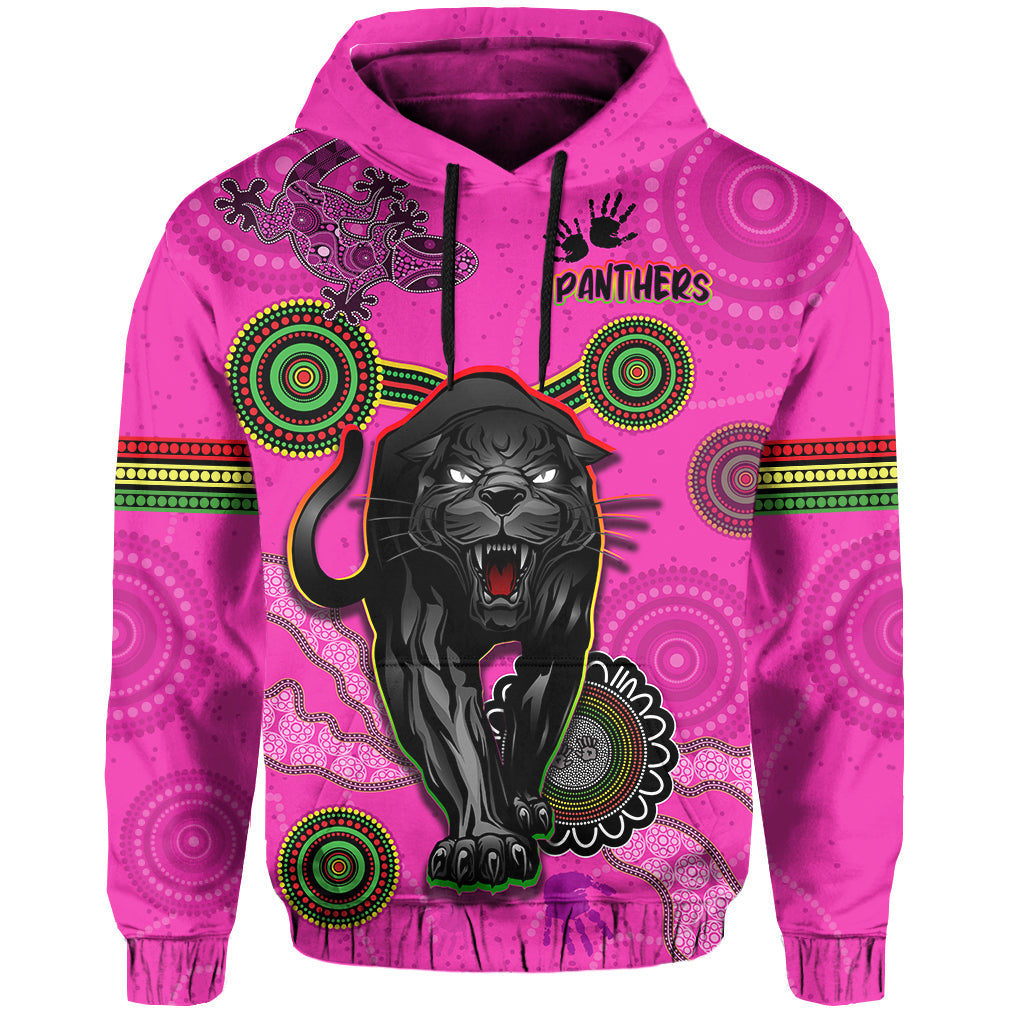 custom-text-and-number-panthers-hoodie-aboriginal-with-lizard