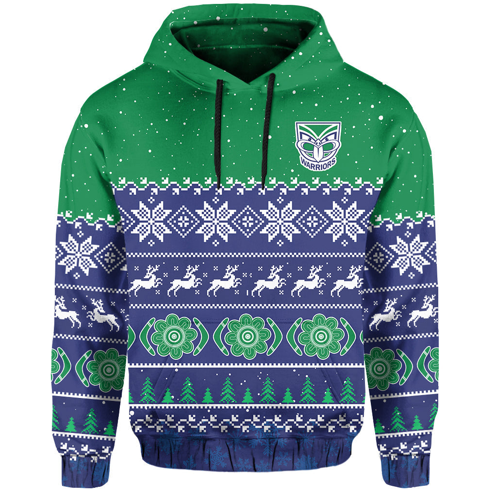 custom-personalised-warriors-rugby-hoodie-new-zealand-indigenous-merry-christmas