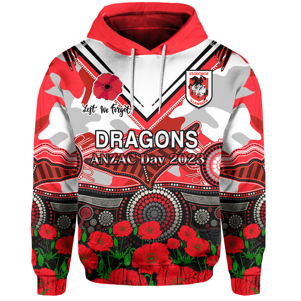 custom-text-and-number-dragons-rugby-anzac-2023-hoodie-aboriginal-mix-poppy-lest-we-forget
