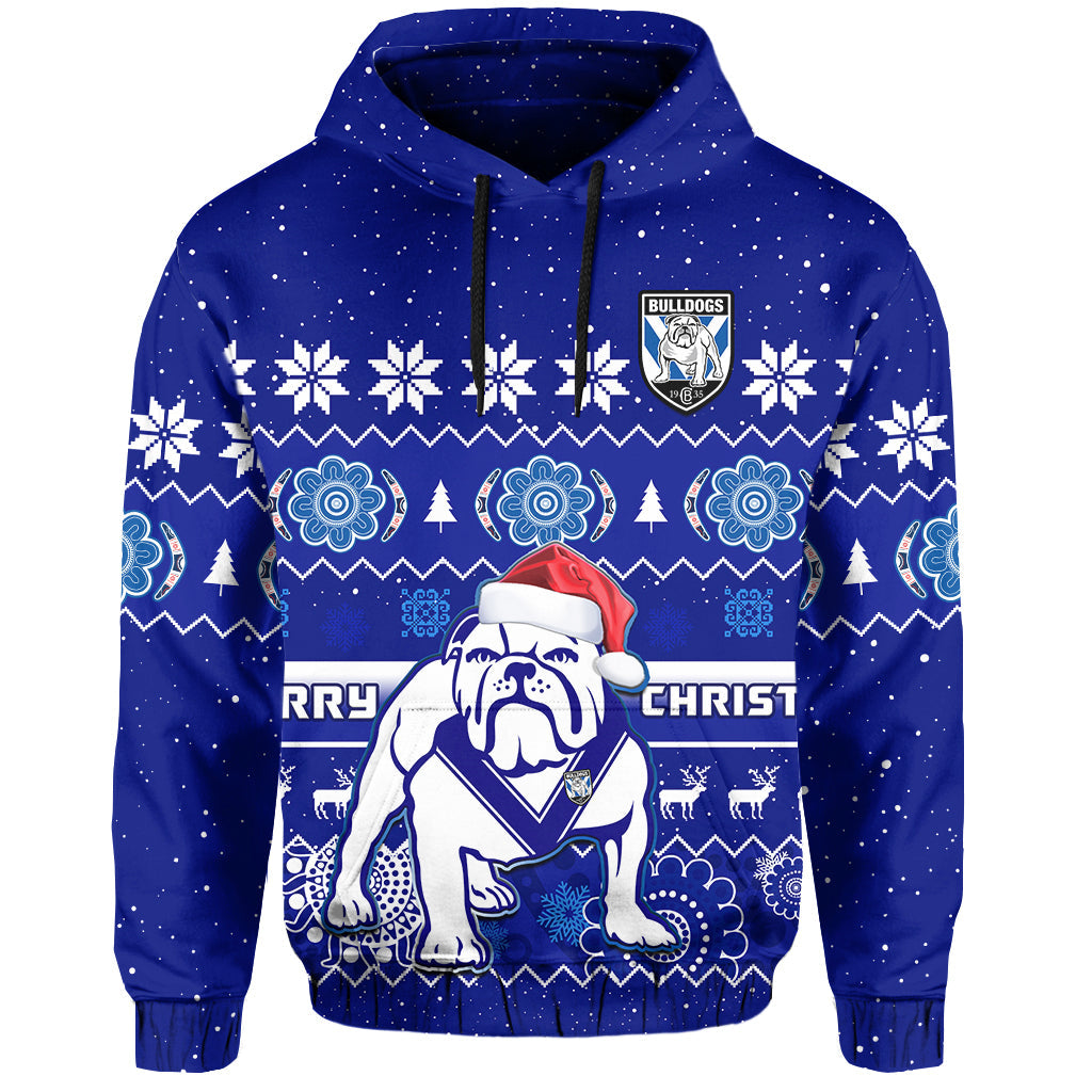 custom-personalised-bulldogs-rugby-christmas-hoodie-berries-merry-xmas-aboriginal-art