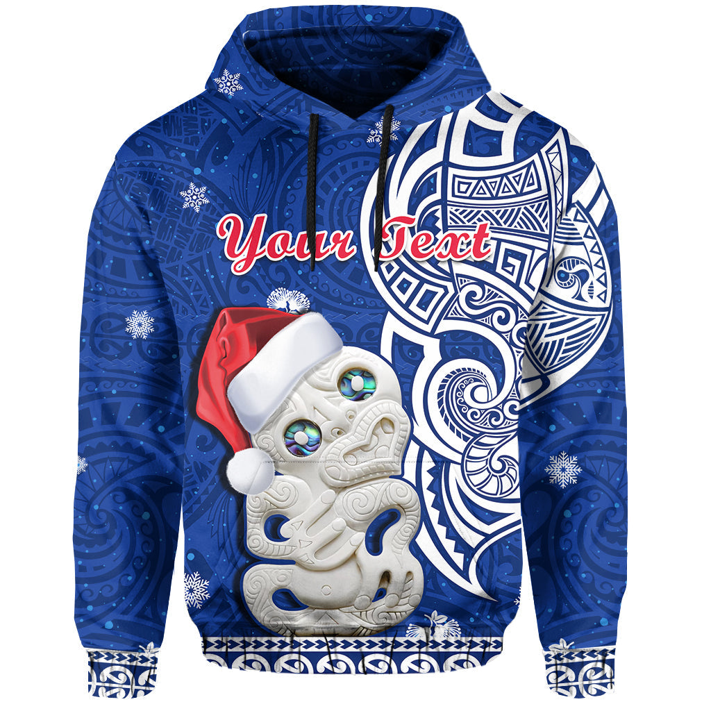 custom-personalised-new-zealand-christmas-hoodie-hei-tiki-blue-pohutukawa-meri-kirihimete