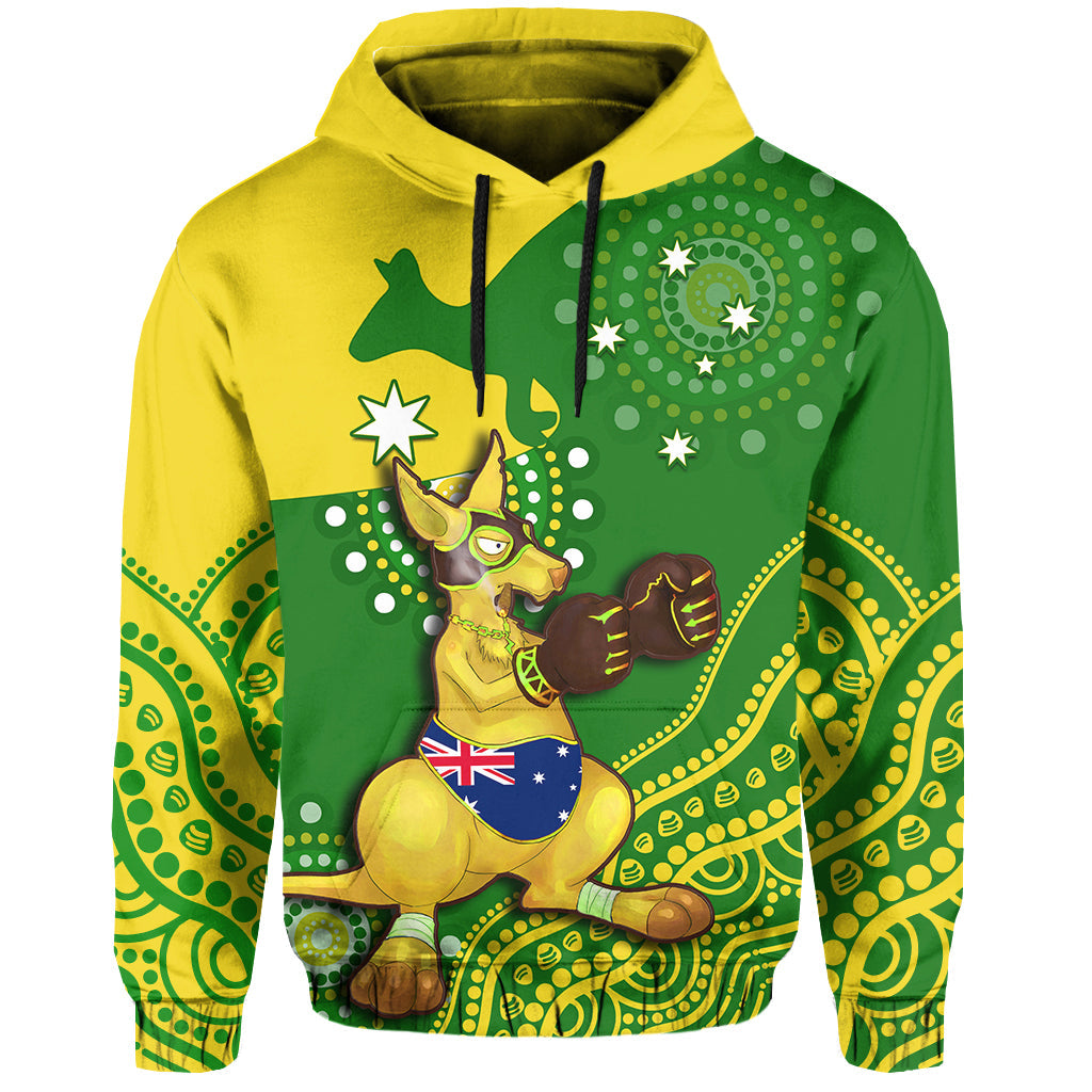 custom-text-and-number-australia-hoodie-boxing-kangaroo-indigenous-national-color-art