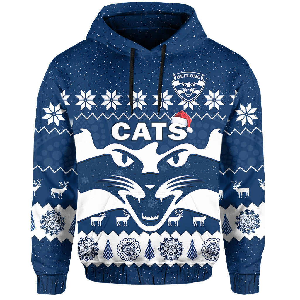 custom-personalised-cats-football-christmas-hoodie-geelong-aboriginal-painting
