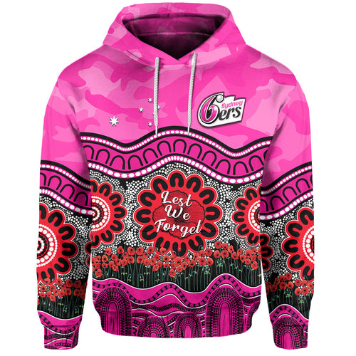 custom-text-and-number-sixers-cricket-anzac-hoodie-sydney-poppy-aboriginal-camouflage
