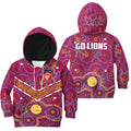 brisbane-football-hoodie-kid-indigenous-pattern-go-lions-unique-style