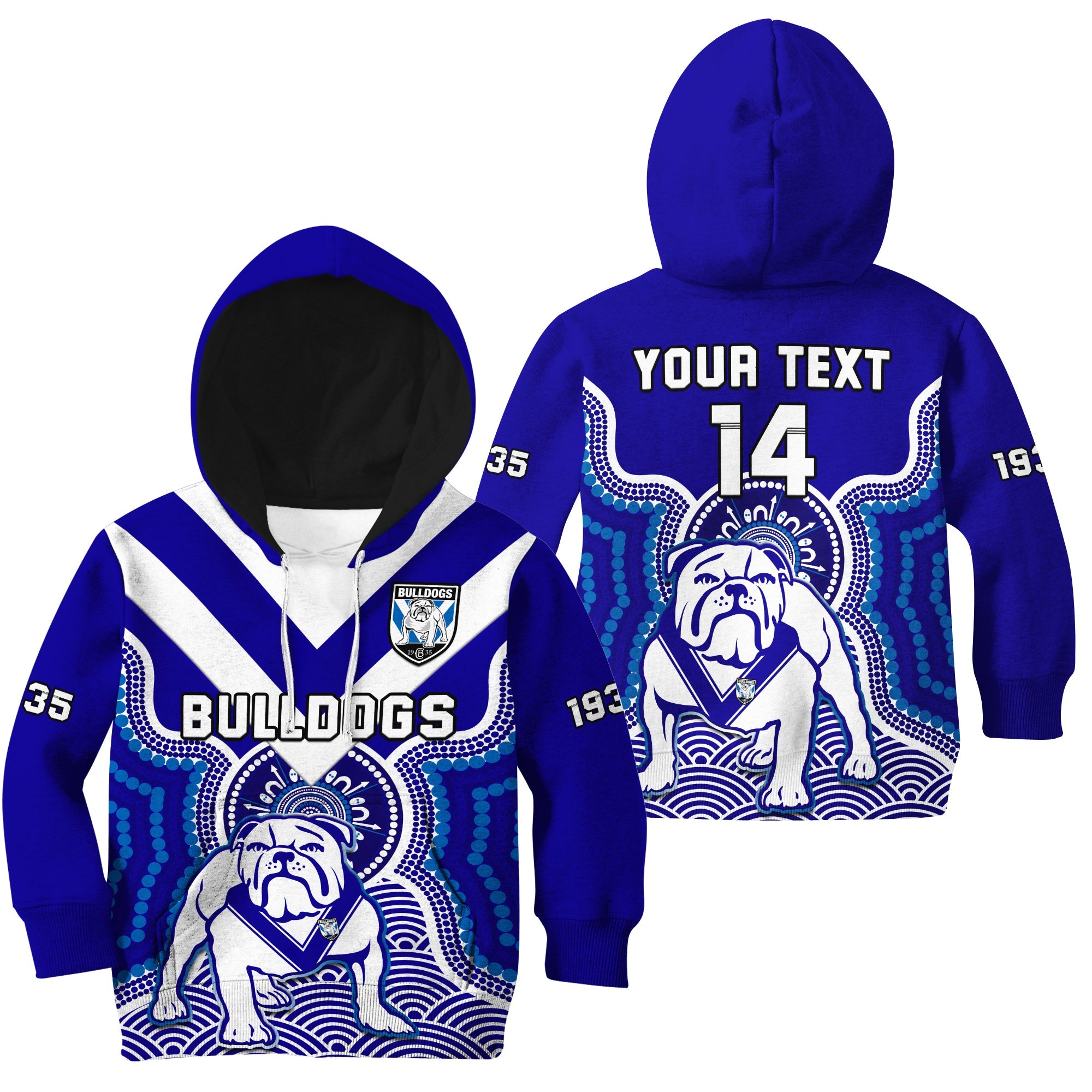 custom-text-and-number-bulldogs-rugby-hoodie-kid-canterbury-bankstown-1935-indigenous-artsy