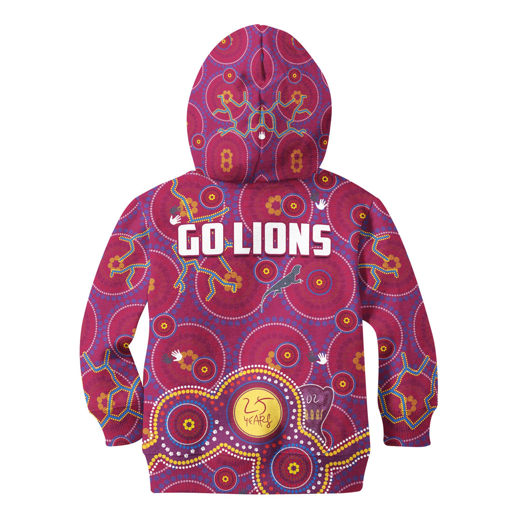 brisbane-football-hoodie-kid-indigenous-pattern-go-lions-unique-style