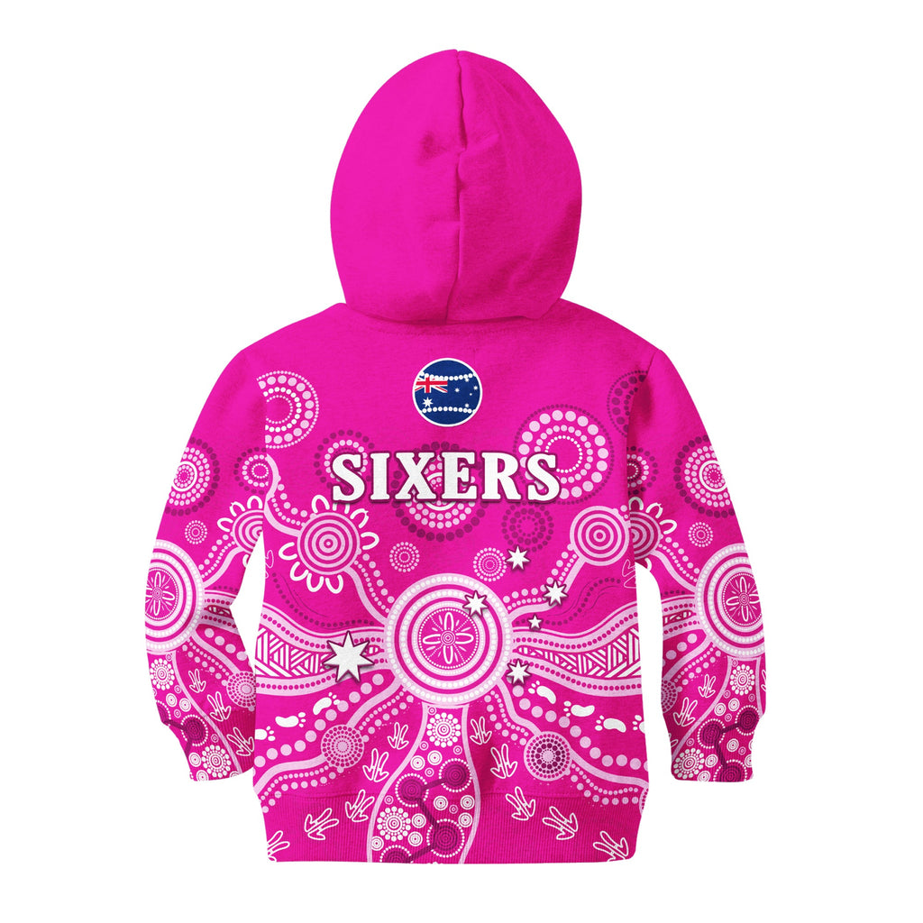sydney-sixers-hoodie-kid-cricket-indigenous-australian-art-ver02