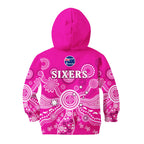 sydney-sixers-hoodie-kid-cricket-indigenous-australian-art-ver02
