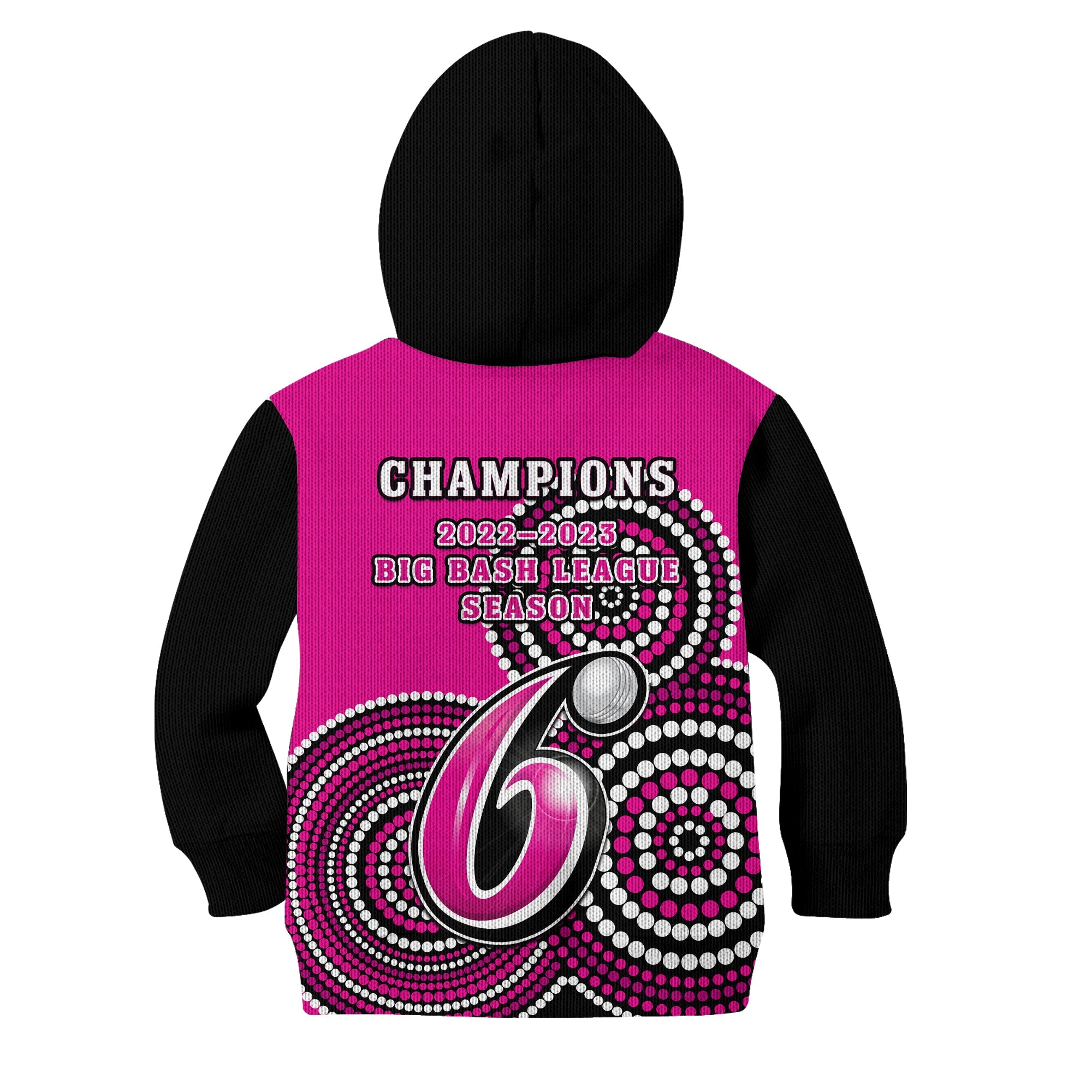 sydney-sixers-cricket-hoodie-kid-champions-bbl12-proud-indigenous-art