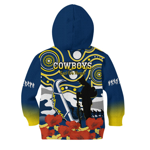 custom-text-and-number-cowboys-rugby-anzac-2023-hoodie-kid-australian-army-aboriginal-lest-we-forget