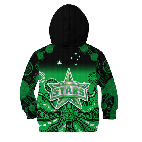 stars-cricket-hoodie-kid-melbourne-team-green-gradient-aboriginal-art