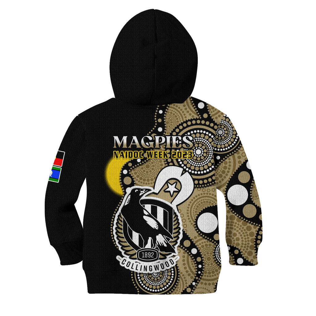 collingwood-football-naidoc-2023-hoodie-kid-magpies-for-our-elders-indigenous-art
