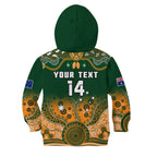 custom-text-and-number-australia-rugby-hoodie-kid-wallabies-kangaroo-green-aboriginal
