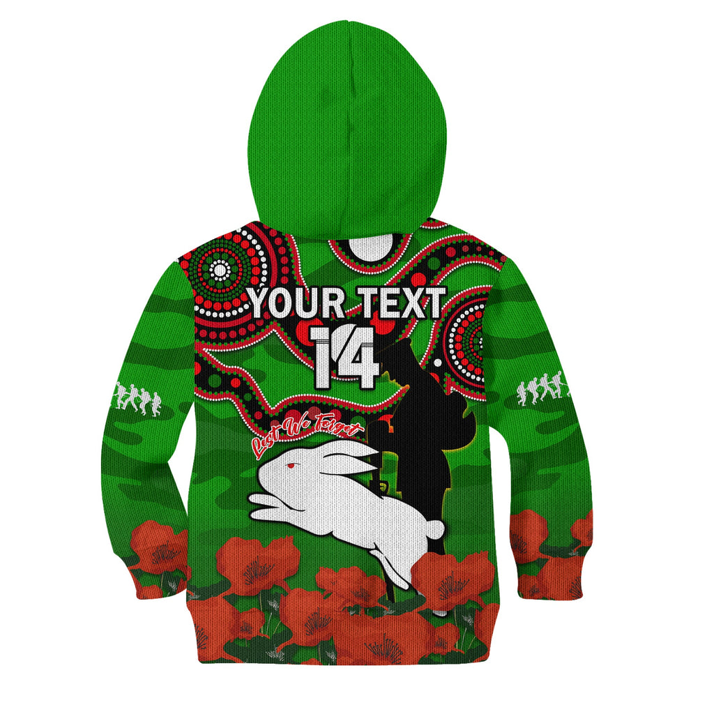 custom-text-and-number-rabbitohs-rugby-anzac-2023-hoodie-kid-lest-we-forget