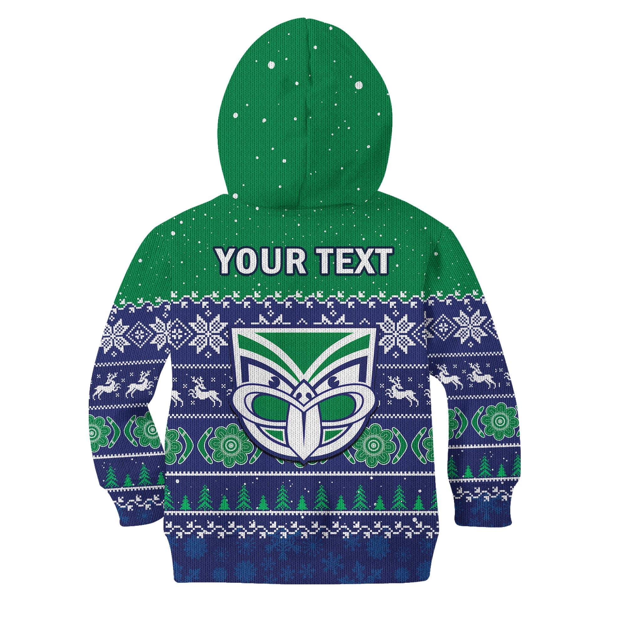 custom-personalised-warriors-rugby-hoodie-kid-new-zealand-indigenous-merry-christmas