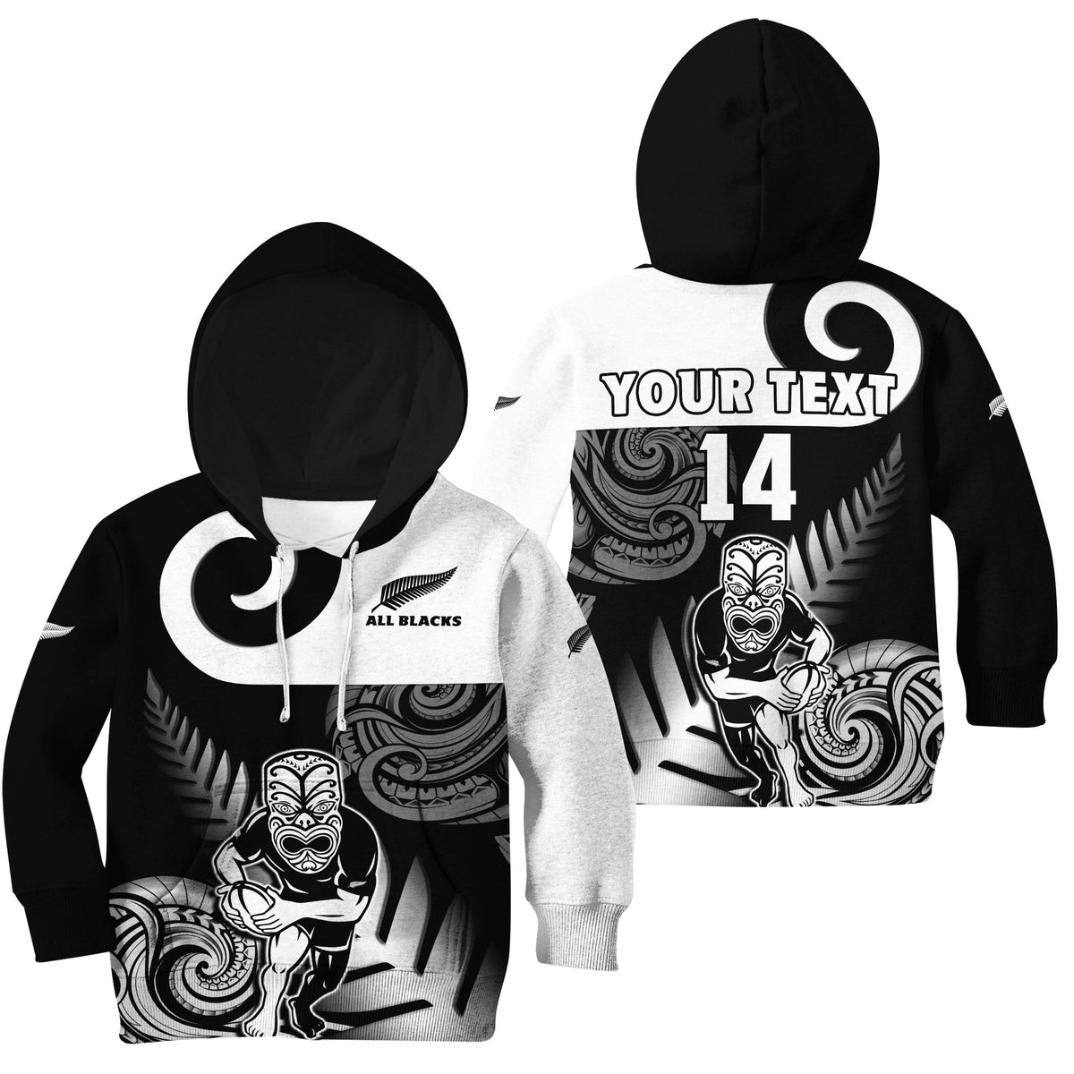 custom-text-and-number-new-zealand-silver-fern-rugby-hoodie-kid-all-black-maori-koru