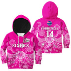 custom-text-and-number-sydney-sixers-hoodie-kid-cricket-indigenous-australian-art-ver02