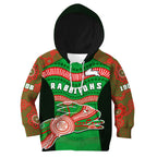custom-text-and-number-rabbitohs-rugby-hoodie-kid-souths-1908-aboriginal-dot-painting-go-bunnies