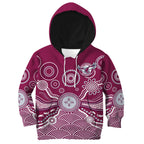 custom-text-and-number-sea-eagles-hoodie-kid-manly-warringah-1946-indigenous-painting
