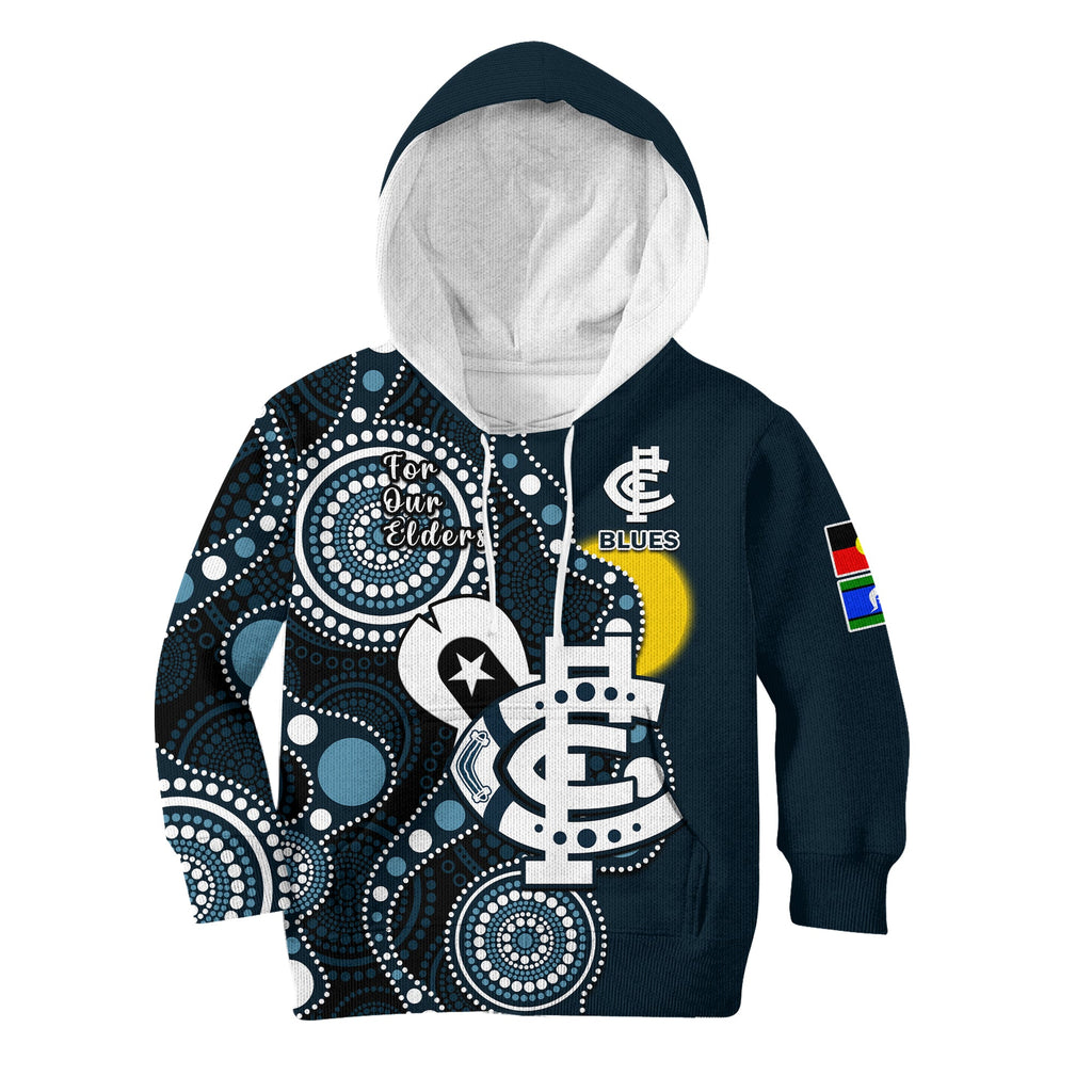 carlton-football-naidoc-2023-hoodie-kid-blues-for-our-elders-indigenous-art