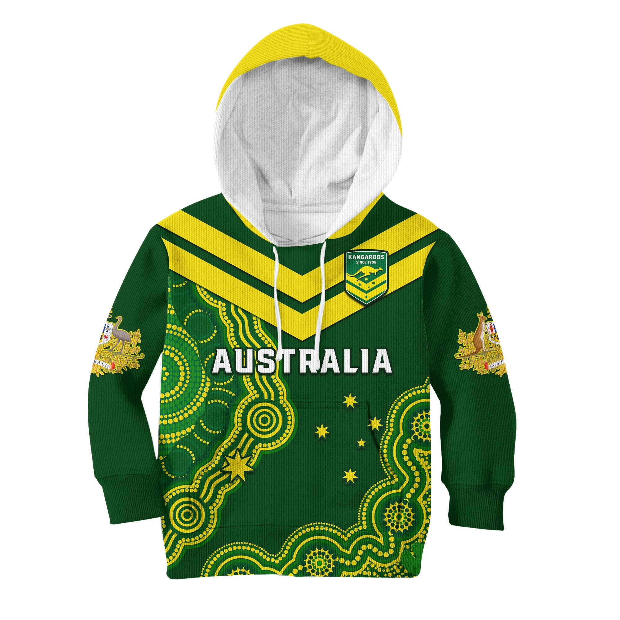 custom-text-and-number-australia-rugby-hoodie-kid-the-kangaroos-champions-pacific-indigenous