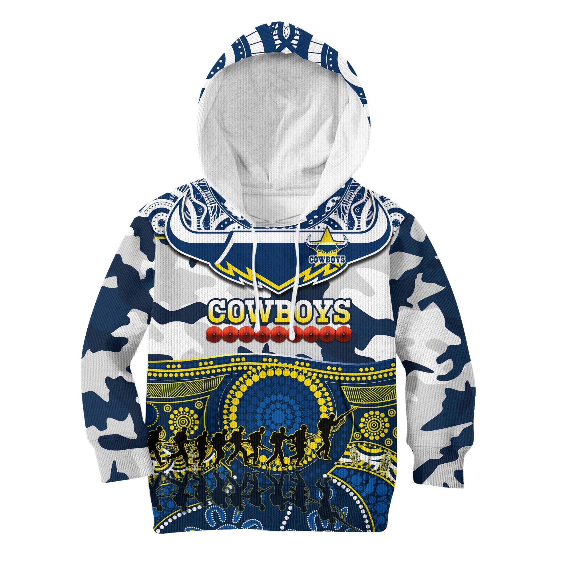 custom-text-and-number-cowboys-rugby-anzac-hoodie-kid-indigenous-poppy-mix-camouflage