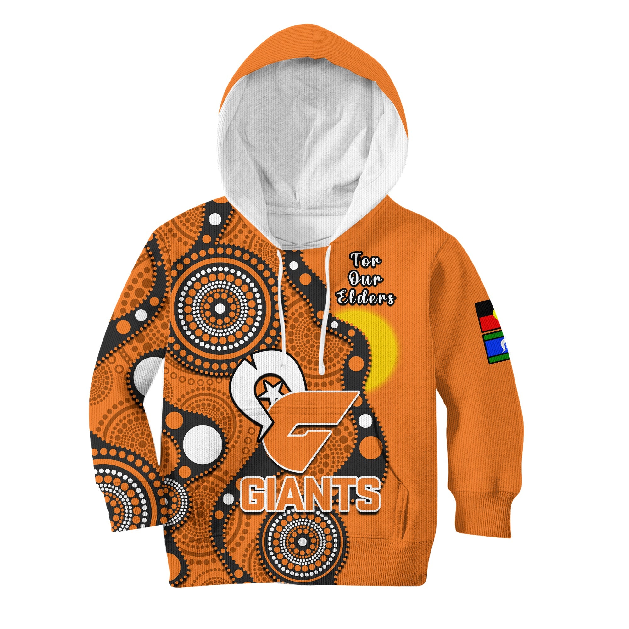 custom-text-and-number-gws-giants-football-naidoc-2023-hoodie-kid-indigenous-for-our-elders