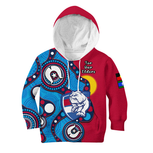 custom-text-and-number-western-bulldogs-football-naidoc-2023-hoodie-kid-indigenous-for-our-elders