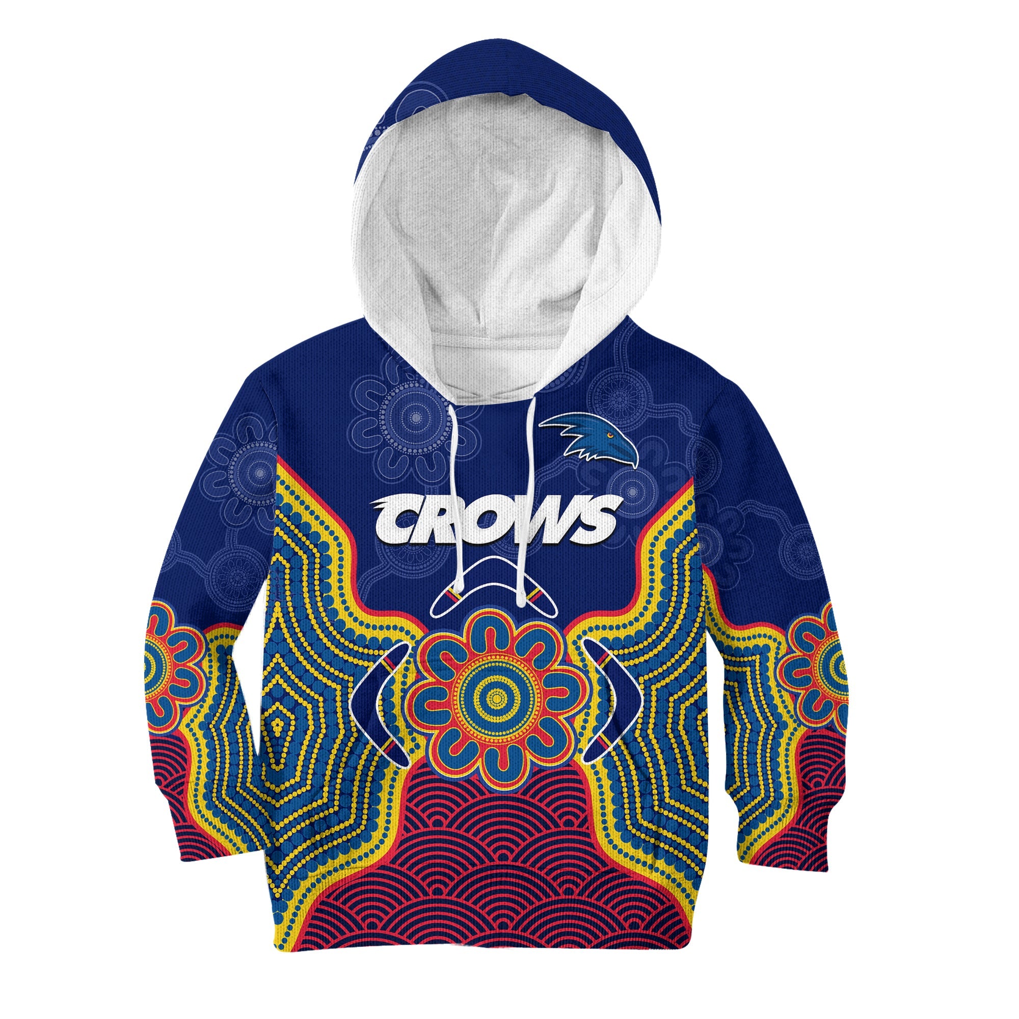 custom-text-and-number-adelaide-football-hoodie-kid-crows-aboriginal-art