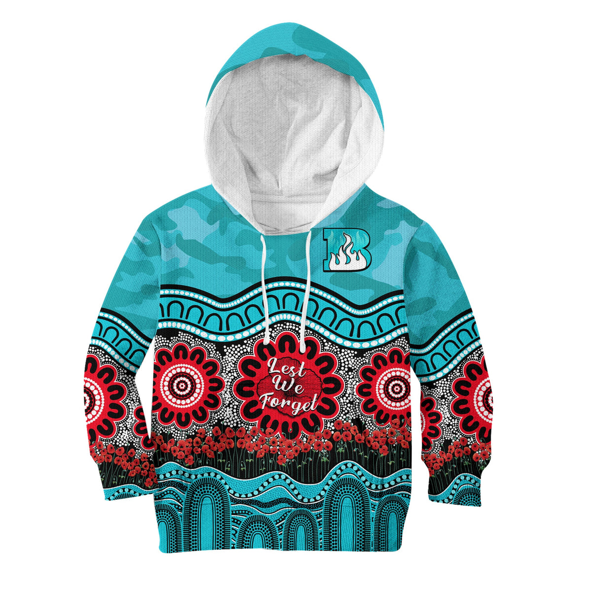 custom-text-and-number-brisbane-heat-cricket-anzac-hoodie-kid-poppy-aboriginal-camouflage