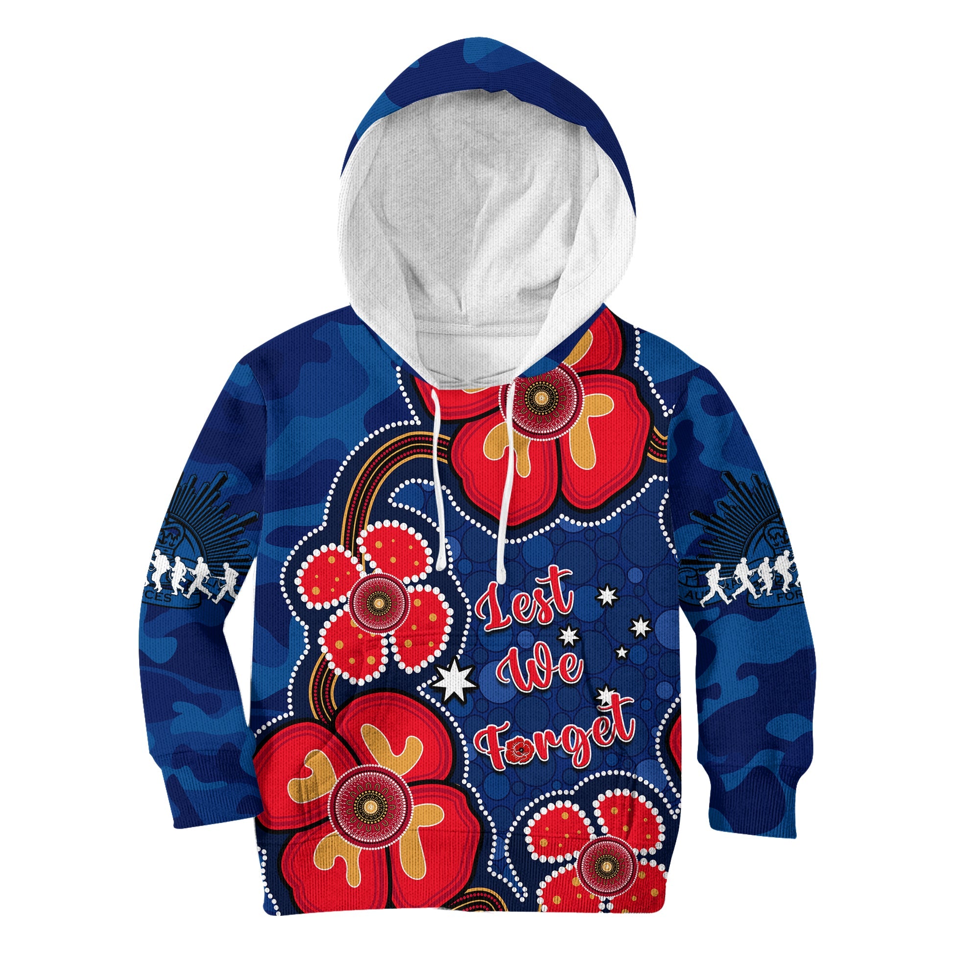 australia-anzac-hoodie-kid-lest-we-forget-camouflage-mix-aboriginal-poppies-and-slouch-hat