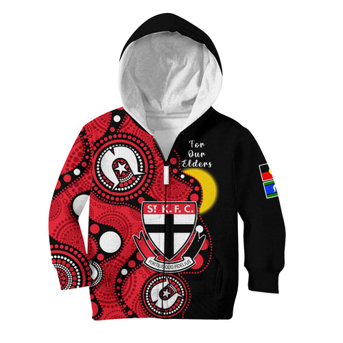 custom-text-and-number-st-kilda-football-naidoc-2023-hoodie-kid-saints-indigenous-for-our-elders