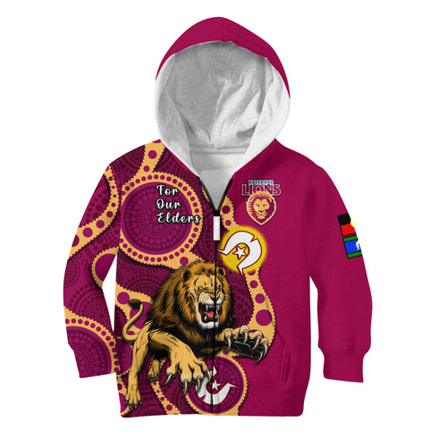 brisbane-lions-football-naidoc-2023-hoodie-kid-for-our-elders-indigenous-art