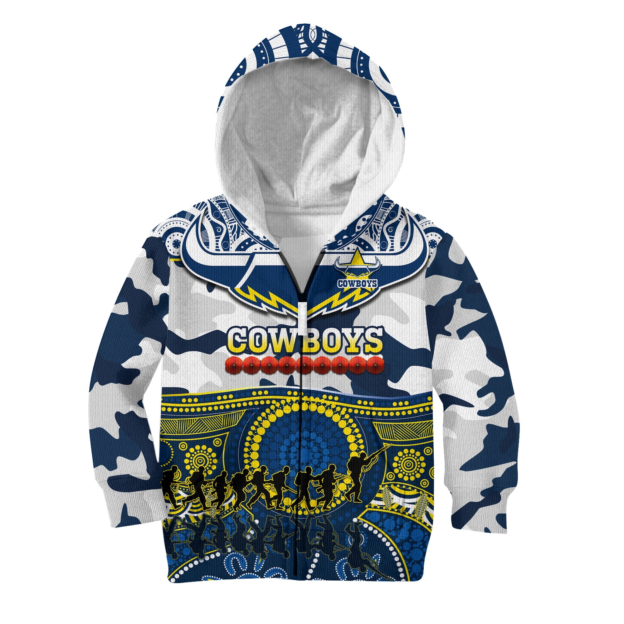 custom-text-and-number-cowboys-rugby-anzac-hoodie-kid-indigenous-poppy-mix-camouflage